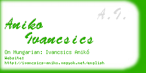 aniko ivancsics business card